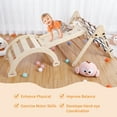 thumbnail image 2 of Toddler Indoor Gym Playset, 5-in-1 Wooden Climbing Toys, Triangle Folding Climbing for Climbing & Sliding for Boys and Girls, 2 of 12