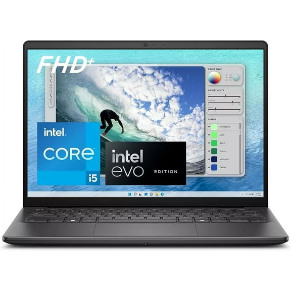 Dell Inspiron 5440 Laptop - 14.0-inch 16:10 FHD (1920 x 1200) Display, Intel Core i5-1334U Processor, 8GB DDR5 RAM, 512GB SSD, Intel UHD Graphics, Windows 11 Home, Onsite Service - Carbon Black