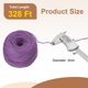 thumbnail image 2 of Cuerda de yute natural de 100 pies, cuerda de yute de 3 mm para manualidades, envoltura de regalos, decoración, jardinería, color púrpura claro, 2 of 6