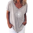 thumbnail image 1 of Women Fashion Printing Shirts Short Sleeve Loose Tee Tops, 1 of 4