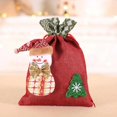 thumbnail image 1 of Lefu 30*20CM Christmas Present Bag 3D Doll Drawstring Bag Linen Candy Biscuit Bag, 1 of 8