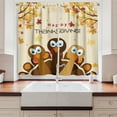 thumbnail image 2 of Ambesonne Turkey Kitchen Curtains, Happy Thanksgiving Wording, 55"x39", Multicolor, 2 of 3