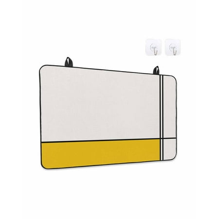 Stove Top Covers for Electric Stove Geomrtic Yellow Kitchen Glass Ceramic Electric Cooktop Covers 28.5 x20.5 Abstract Stripes Patckwork Modern HeatResistant Oven/Countertop/Dishwasher Protector