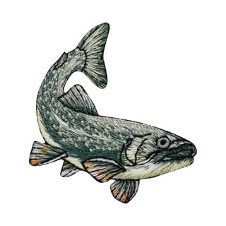  Octory Bass Fish Iron On Patches for Clothing Saw On/Iron On Embroidered  Patch Applique for Jeans, Hats, Bags