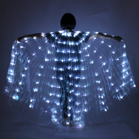 LED Isis Wings Belly Dance Club Glow Light Up Costume Sticks Bag