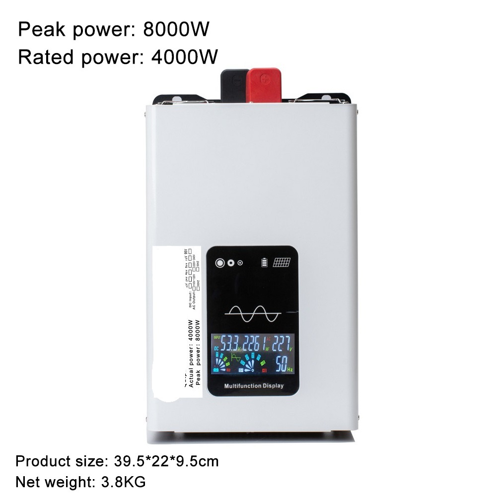 5000W 10000W Pure Sine Wave Inverter Power 12V 24V 48V 60V 72V Converter Solar Car Inverters Off Grid Wall-mounted ,Easy to Operate