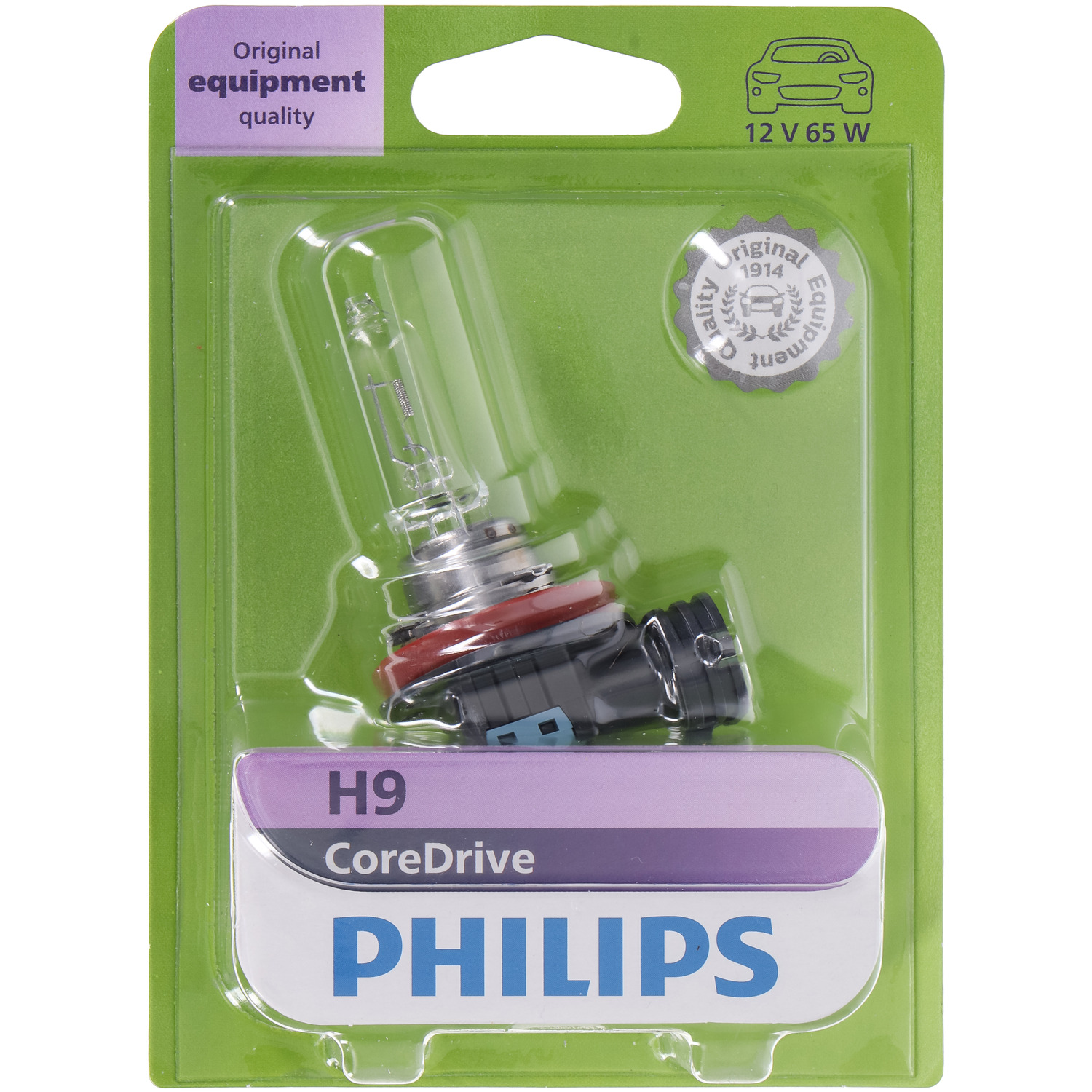 Philips CoreDrive H9 Halogen Headlight Bulb, 1 Pack, Fits Select Vehicles