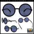 thumbnail image 6 of SA106 Womens Wizard Round Circle Lens Plastic Mod Fashion Sunglasses / Black Frame - Black Lens, 6 of 8