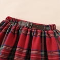 thumbnail image 6 of REgarm Christmas Outfit Toddler Baby Girl Knit Ribbed Sweatshirt Long Sleeve Plaid Skirt Fall Winter Outfit Kids Clothes Sets 3-4 Years,Red, 6 of 7