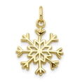 thumbnail image 1 of 10K Yellow Gold Charm Pendant Themed 20 mm 21 Solid Polished Snowflake, 1 of 3