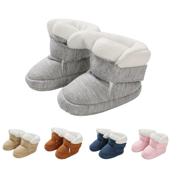 Otqutp Baby Boots 0-1 Years Old Baby Boys Girls Cotton Shoes Warm Baby Shoes Plus Velvet Boots Soft Sole Baby Shoes Toddler Shoes