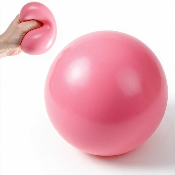 Jumbo Squishy Toys Stress Balls,Big Dough Slow Rising Stress Ball Fidgets, Sensory Squeeze Toys for Relief,Giant Decompression Dough for Kids Adult,Party Favors Classroom Prize Birthday Gifts, Pink
