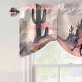thumbnail image 4 of Tie Up Valance Curtain for Kitchen, Watercolor Running Horse Cactus Rod Pocket Short Curtains Adjustable Tie-Up Shade Valances, Desert Hill Ombre Sky Window Treatment for Bathroom Living Room Bedroom, 4 of 9