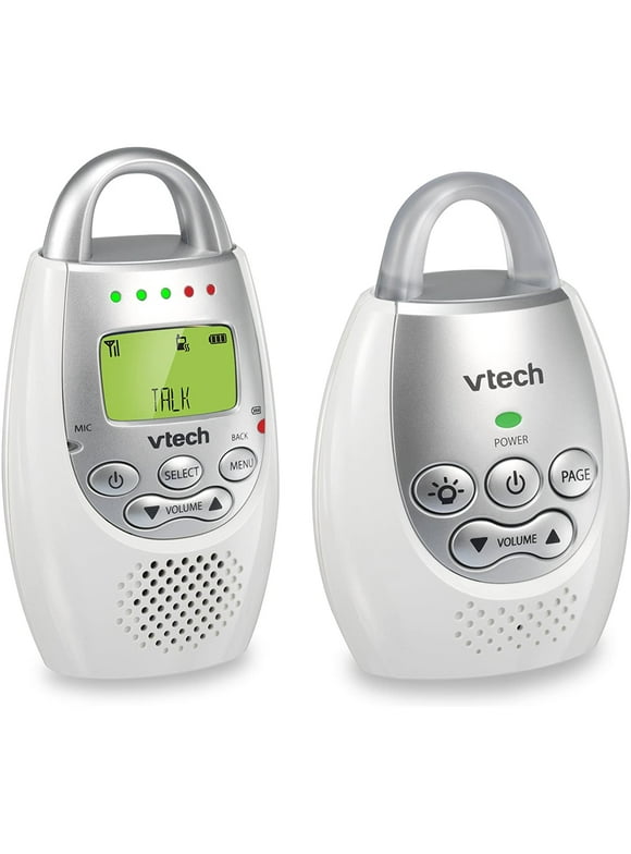 VTech DM221 Audio Baby Monitor with up to 1,000 ft of Range, Vibrating Sound-Alert, Talk Back Intercom & Night Light Loop