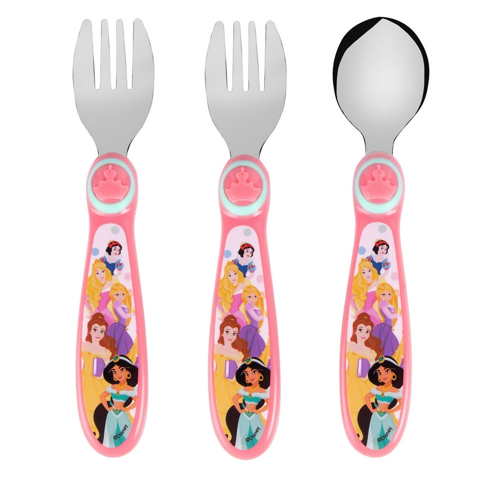 Disney Princess Toddler Forks and Spoon Set 3 Pieces
