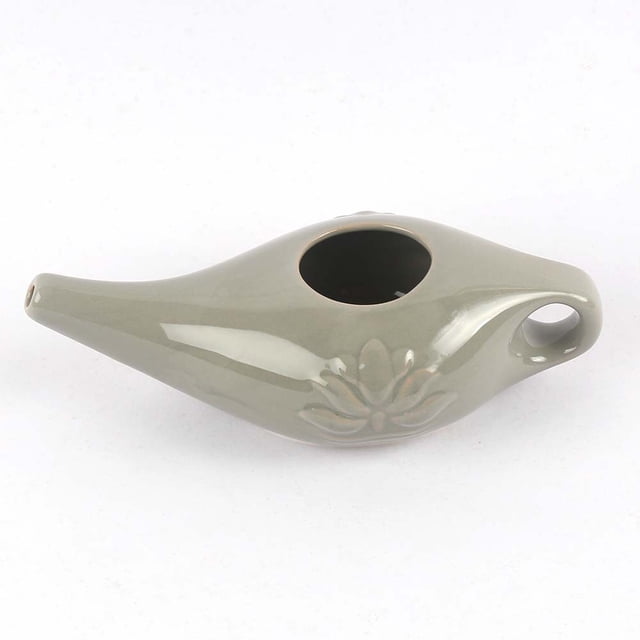 Botella de cerámica para lavado de nariz de 250 ml Irrigador nasal Botella para lavado de nariz de yoga Limpie el recipiente para lavado nasal