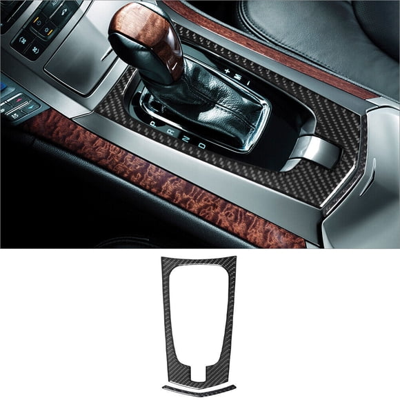 Real Bright Soft Car Interior Carbon Fiber Sticker Decoration2Pcs Carbon Fiber Interior Gear Shift Cover For 2008-13 Cadillac CTSAuto Car Protection Interior Accessories