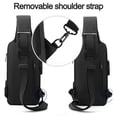 thumbnail image 5 of black*Anti theft Crossbody Sling Bag ,Waterproof Chest Daypack with USB Charging, Shoulder Backpack, 5 of 5