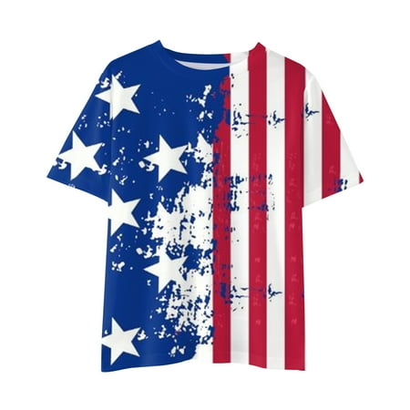 

Kids T-Shirts 4th Of July 3D Graphic Printed Tees Boys Toddlers Girls Baby Independence Day Fashion Tee Shirts Short Sleeve Unisex Casual Tops Child Clothing Streetwear Dailywear