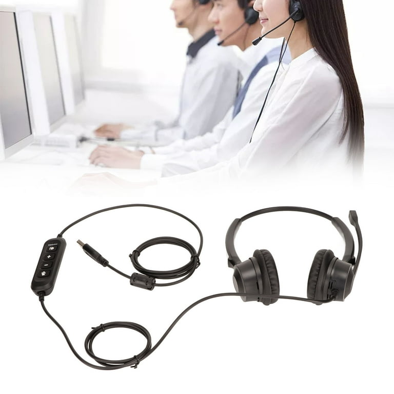 Telephone Headset Call Center Headset Binaural For Telemarketing