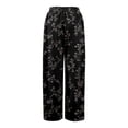 thumbnail image 5 of Women Palazzo Pants Summer Boho Baggy Wide Leg High Waist Flowy Beach Casual Trousers with Pockets Gray XL, 5 of 8