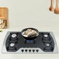 thumbnail image 5 of 35.4" Gas Cooktop Stove Top 5-Burner Tempered Glass Built-In LPG/NG Gas Cooker, 5 of 18
