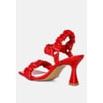 thumbnail image 4 of Merker Ruched Spool Heel Casual Sandals, 4 of 10