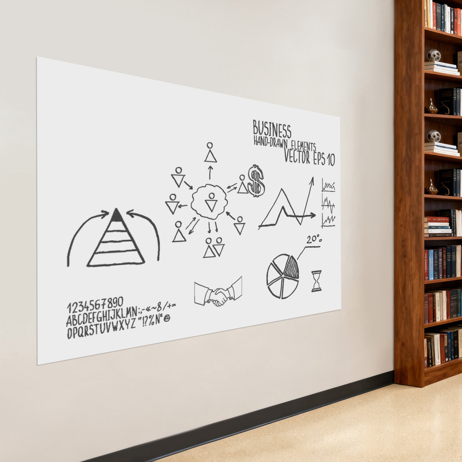 59.06*35.43 in Modern White Rectangle Whiteboard Magnetic Whiteboard for Office and Marketing