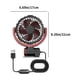 thumbnail image 3 of Ventilador de Cabeza Montado En El Coche Ganfancp Alta Potencia Plegable y Giratorio Puerto Usb 1X Ventilador, 3 of 6