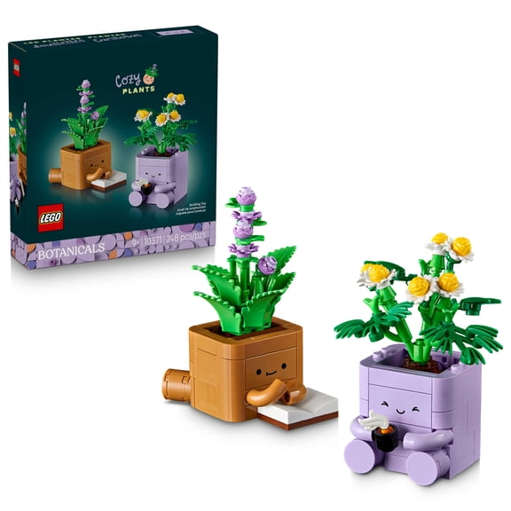 LEGO Botanicals Cozy Plants - Building Toy for Girls & Boys, Ages 9 - Fun Activity & Craft for Kids - Book Shelf & Desk Decor - Gift for Birthdays - 10371