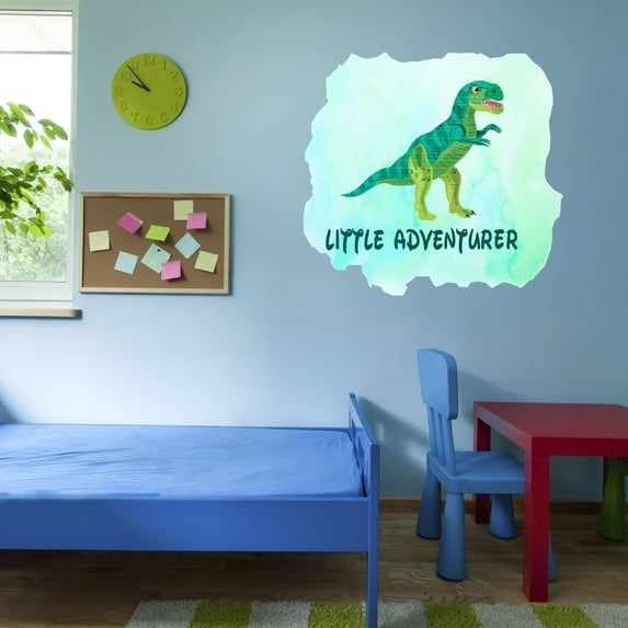Watercolor Decal Little Adventurer Living Room Wall Decal for Family Little Adventurer Lettering Art Quotes Cute Themed Room Décor - Size: 10 In x 9 In