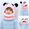 thumbnail image 7 of Adorable Panda Hat and Scarf One Piece Set Pink for Toddlers, 7 of 7