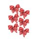 Pack de 6 Rouge et Blanc Canne à Sucre Paillettes Rayures Décorations Noeud de Noël 5" – image 1 sur 1