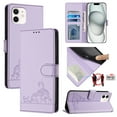 thumbnail image 2 of iPhone 12 Mini Case ,Cat PU Leather Crossbody Lanyard Strap RFID Magnetic Wallet Compatible with iPhone 12 Mini Cover, 2 of 5