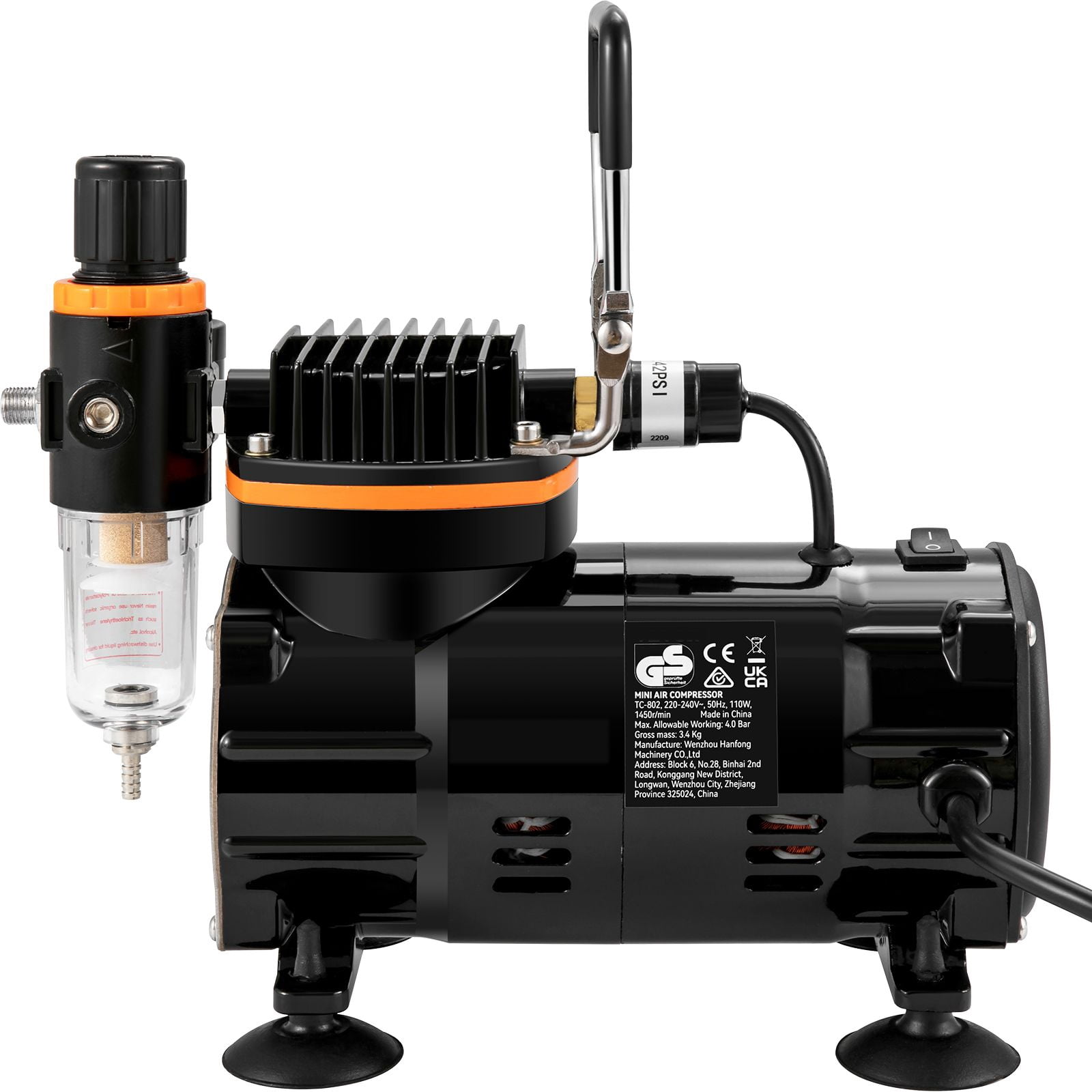 Airbrush Ensemble, Expert Airbrush Kit with Compressor, Multi-Use Dual-Action Gravity Feed Airbrush System for Art, Nails, Cookies, Tattoos