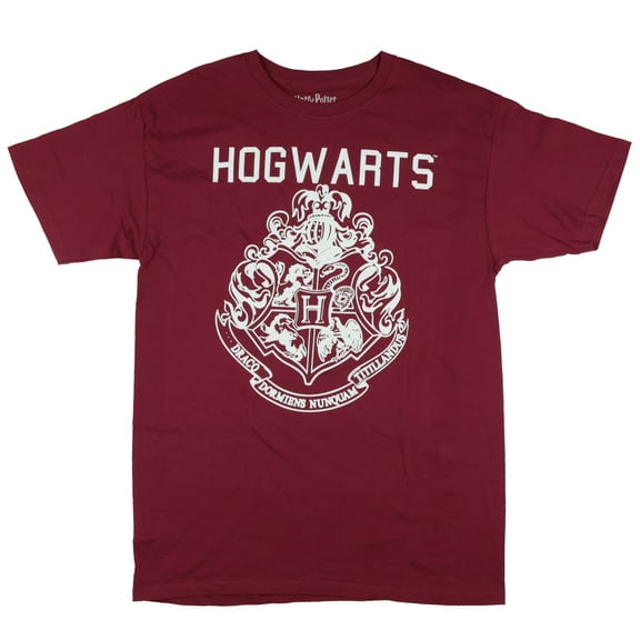Harry Potter T-Shirt Men's Hogwarts Crest Design Adult Graphic Print Top