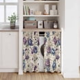 thumbnail image 6 of Farmhouse Flowers Kitchen Curtain for Berdoom Living Room Cafe 45 Inch Length, Botanical Purple Blue Floral Plants Tiers Curtains Light Filtering Drapes Rod Pocket Window Treatment 2 Panels 52"Wx45"L, 6 of 8
