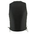 thumbnail image 4 of Milwaukee Leather MLM3541 Men's Roulette Black Premium Leather 10 Pocket Motorcycle Vest w/ Cool-Tec Leather Treatment 6X-Large, 4 of 7