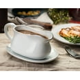 thumbnail image 4 of Kook Gravy Boat and Tray, Ceramic Make, 17oz, White, 4 of 5