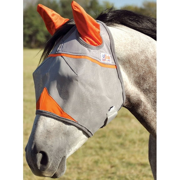 Cashel Company Animal Rescue Crusader Orange Fly Mask w