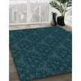 thumbnail image 3 of Ahgly Company Machine Washable Indoor Square Transitional Teal Green Area Rugs, 7' Square, 3 of 7