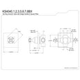thumbnail image 2 of Kingston Brass KS4045BX Metropolitan Single-Handle Six-Way Diverter Valve with Square Trim Kit, Oil Rubbed Bronze, 2 of 4