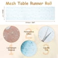 thumbnail image 2 of Caminito de mesa Uxcell azul lago, 11" x 30 pies, decoración de malla metálica con lentejuelas, 2 of 6