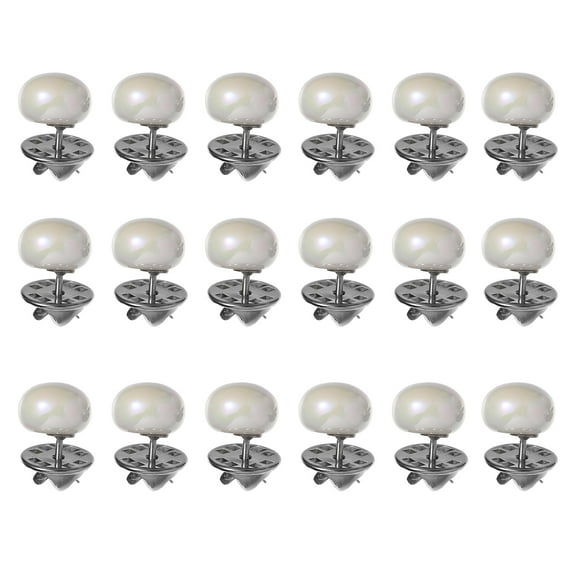 Gymnture 20Pcs Pearl Shirt Brooch Pins - Metal Tie Tacks for Clothing Dress