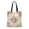 thumbnail image 1 of NUDECOR Sac Fourre-Tout en Toile Roses Aquarelle Motif Beau Mt Sac d'Épicerie Réutilisable Durable, 1 of 1