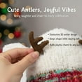thumbnail image 5 of Festive Christmas Antler Hat, Creative Antler Hat & Bag 2-in-1, Cute Soft Knit Reindeer Headwear, 5 of 8