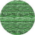 thumbnail image 1 of Ahgly Company Tapis Rond Lavable en Machine Intérieur Transitionnel Vert Forêt Foncé, 5 Pieds Rond, 1 of 7