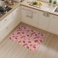 thumbnail image 2 of ODIKA 3'x5' Blush Pink Abstract Washable Throw Rug Modern Graphic Design With Playful Shapes And Retro Flair for Entryway, Kitchen, Mudroom, Stain Resistant, Low Profile, Non-Slip, 2 of 7
