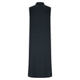 thumbnail image 7 of Rciityk Womens Summer Dresses Solid Color Sleeveless V Neck Button Maxi Dresses with Pockets Loose Fits Turndown Collar Casual Dress for Beach Vacation Daily Wear, 7 of 7