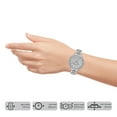 thumbnail image 3 of Kendall + Kylie Silver Tone Crystal Embellished Metal Strap Analog Watch, 3 of 4